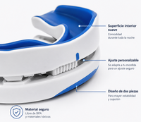 Detalle de materiales del protector bucal Nurevio